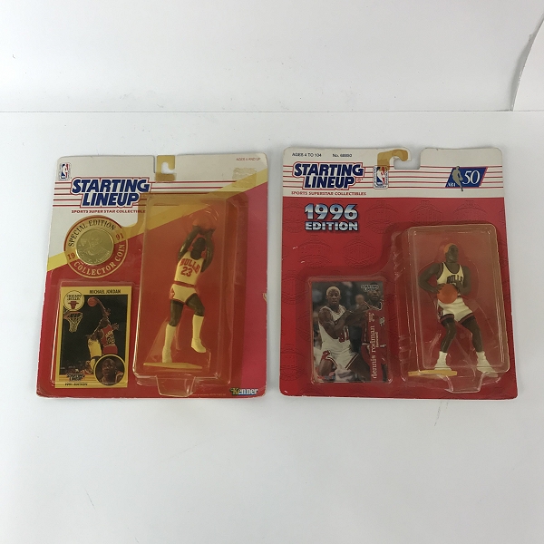 実際に弊社で買取させて頂いた【おまとめ/未開封】Kenner NBA 91/96/97/98 STARTING LINEUP ジョーダン/サンズ/ロッドマン/ブライアント/アイヴァーソンの画像 1枚目