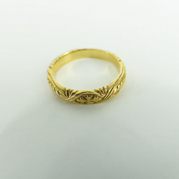 実際に弊社で買取させて頂いた【ギャラ付き】Loree Rodkin/ローリーロドキン Engraved Band w/etched Cross 18Kイエローゴールド リング US4/7号の画像 1枚目