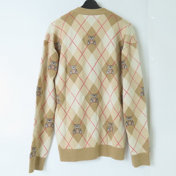 実際に弊社で買取させて頂いたBURBERRY/バーバリー ベアアーガイル柄 カーディガン/14Y 164cmの画像 1枚目