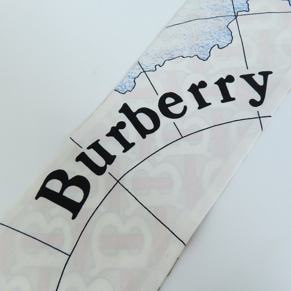 実際に弊社で買取させて頂いたBURBERRY/バーバリー モノグラム/地図 スカーフ/ストール/ミッツア/ツイリーの画像 4枚目