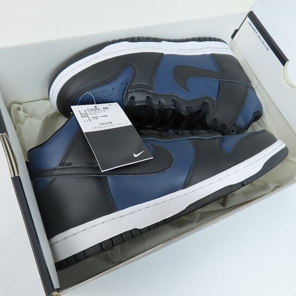 実際に弊社で買取させて頂いた【未使用】NIKE×FRAGMENT DESIGN/ナイキ×フラグメントデザイン DUNK HI/ダンク ハイ ミッドナイトネイビー DJ0383-400 27の画像 7枚目