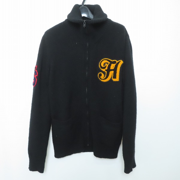実際に弊社で買取させて頂いたNUMBER (N)INE/ナンバーナイン 05AW THS期 ワッペンジップアップニット/2の画像 1枚目