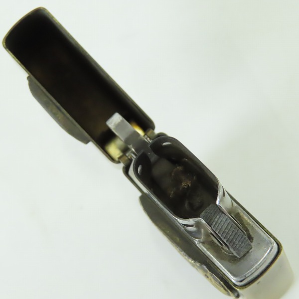 実際に弊社で買取させて頂いたZIPPO/ジッポー HARLEYDAVIDSON/ハーレーダビッドソン イーグルメタル貼り ゴールド/1992年製の画像 4枚目