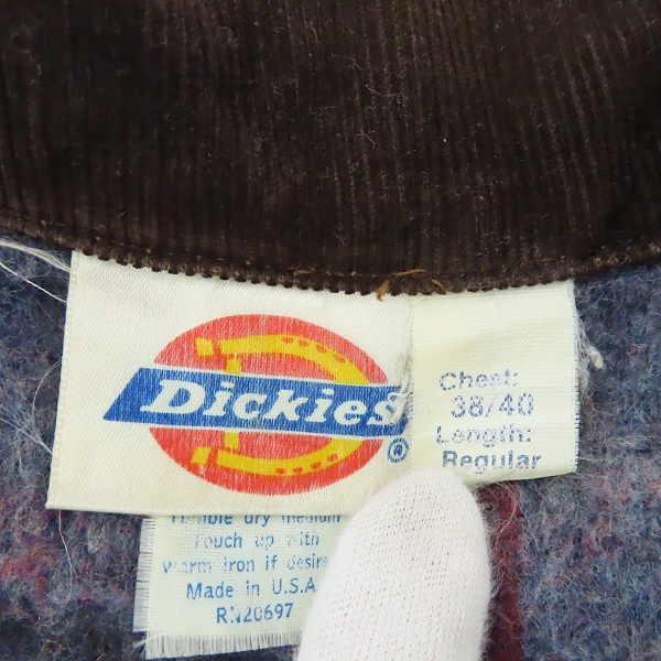 実際に弊社で買取させて頂いたDickies/ディッキーズ ダックジャケット USA製/38の画像 2枚目