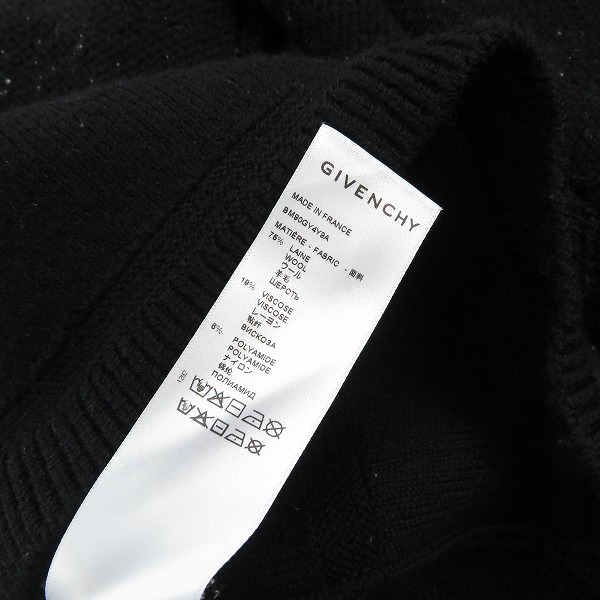 実際に弊社で買取させて頂いたGivenchy/ジバンシィ Black Chito Edition Hockey Mask Crewneck Sweater ニット BM90GY4Y9A/Sの画像 4枚目