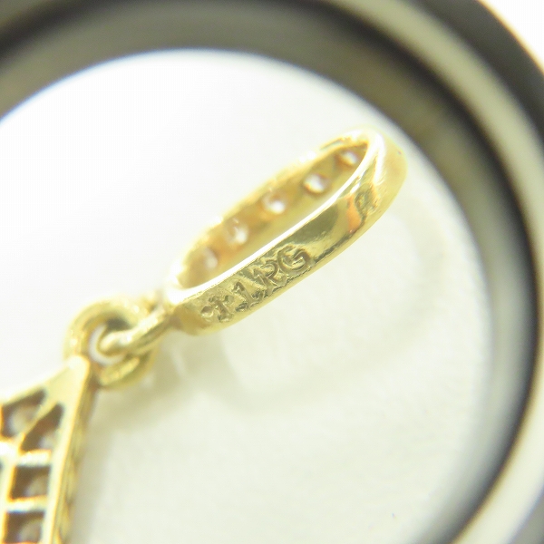 実際に弊社で買取させて頂いたLoree Rodkin/ローリーロドキン 18K/K18YG×パヴェダイヤモンド オープンゴシックダイヤ ペンダントの画像 5枚目
