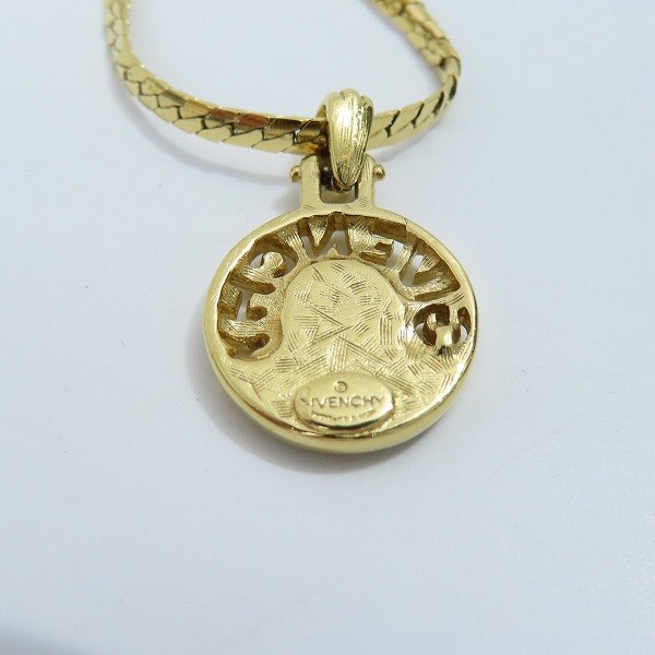 実際に弊社で買取させて頂いたGIVENCHY/ジバンシィ ロゴ ラインストーン ネックレス ゴールドの画像 2枚目