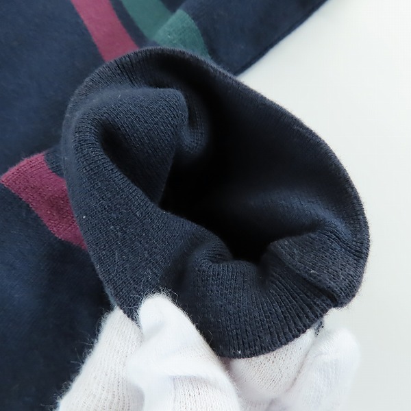 実際に弊社で買取させて頂いたCANTERBURY/カンタベリー ボーダー ロゴ刺繍 長袖ポロシャツ RA44626/Lの画像 6枚目