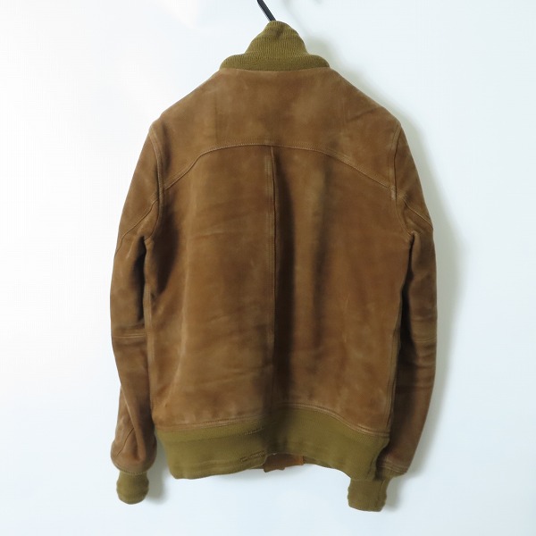 実際に弊社で買取させて頂いたACANTHUS/アカンサス スエード レザー 山羊革 レザージャケット L1410/Sの画像 1枚目
