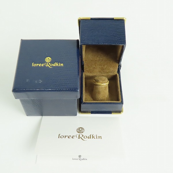 実際に弊社で買取させて頂いた【ギャラ付き】Loree Rodkin/ローリーロドキン Engraved Band w/etched Cross 18Kイエローゴールド リング US4/7号の画像 9枚目