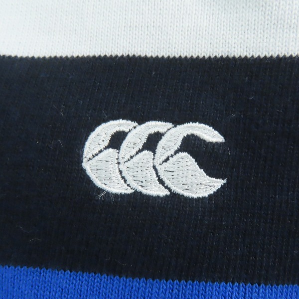 実際に弊社で買取させて頂いたCANTERBURY/カンタベリー ストライプポロシャツ/Lの画像 5枚目