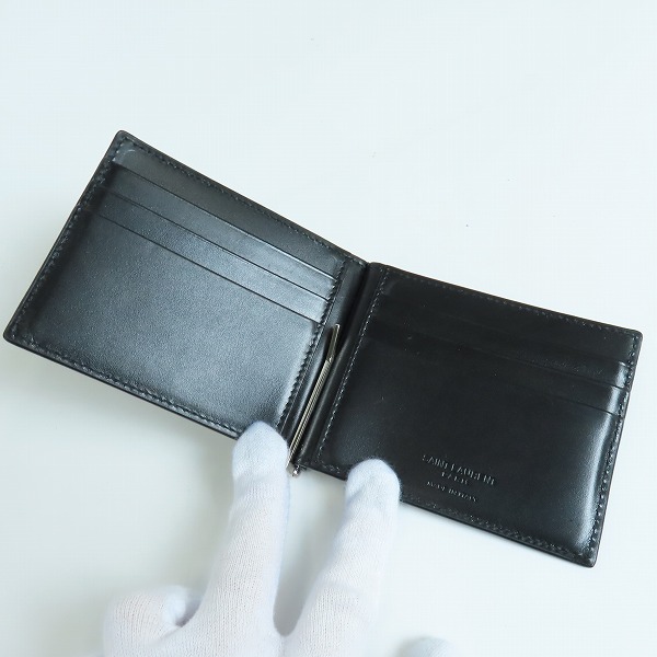 実際に弊社で買取させて頂いたSAINT LAURENT PARIS/サンローランパリ 二つ折り財布 レザーマネークリップ 378005 0U90N の画像 3枚目