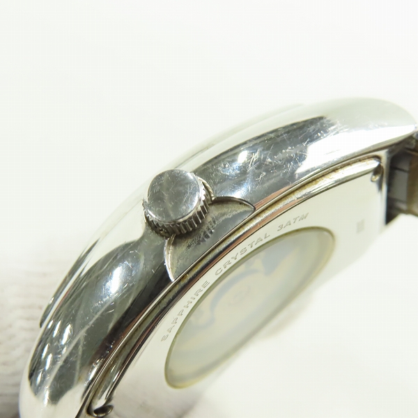 実際に弊社で買取させて頂いたLoree Rodkin/ローリーロドキン 3332 デイト/裏スケ/自動巻き/レザーベルト 腕時計の画像 8枚目