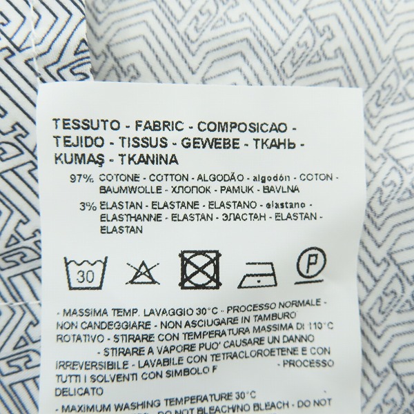 実際に弊社で買取させて頂いた【未使用】EMPORIO ARMANI/エンポリオアルマーニ 長袖シャツ 総柄 XL　の画像 4枚目