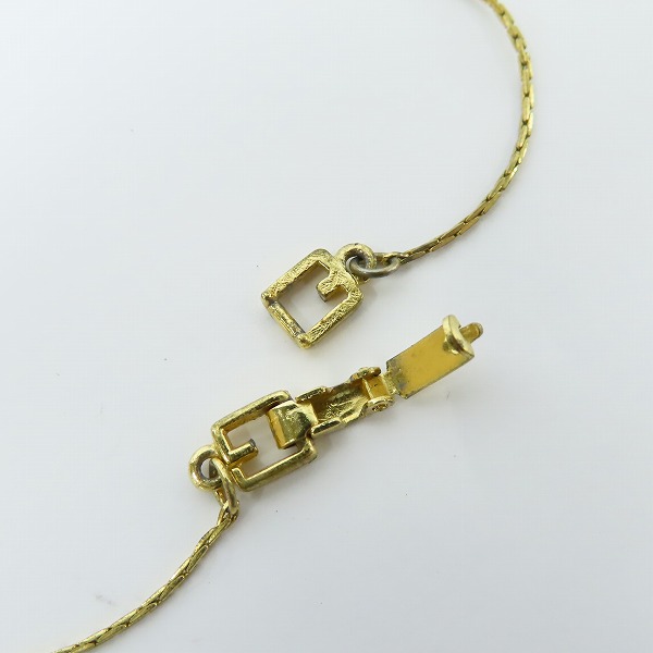 実際に弊社で買取させて頂いたGIVENCHY/ジバンシィ ラインストーン ネックレス ゴールドの画像 7枚目