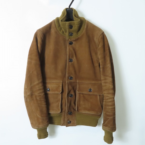 実際に弊社で買取させて頂いたACANTHUS/アカンサス スエード レザー 山羊革 レザージャケット L1410/S