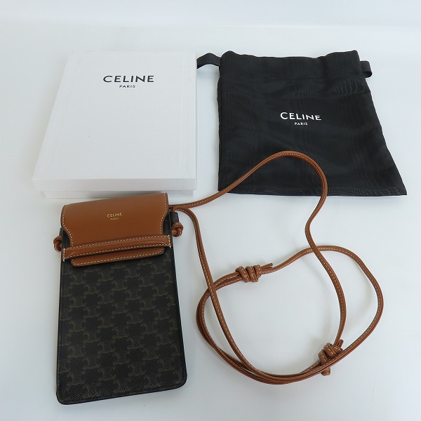 実際に弊社で買取させて頂いたCELINE/セリーヌ マカダム柄 フォンポーチの画像 9枚目