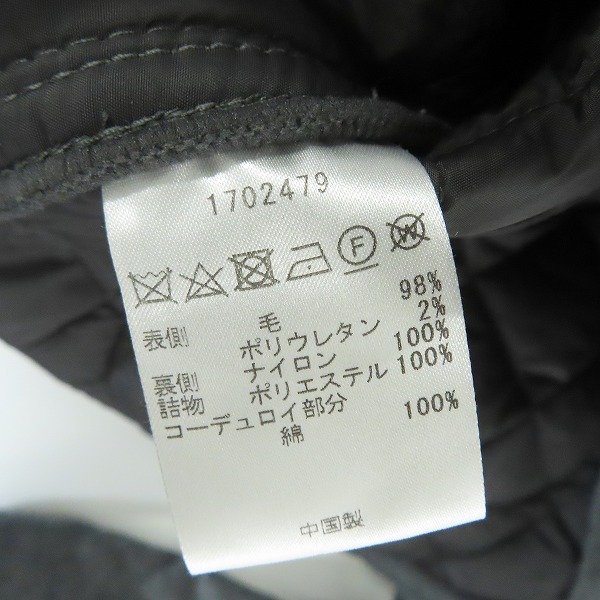 実際に弊社で買取させて頂いたBarbour/バブアー 襟コーデュロイ キルティングジャケット 1702479/36の画像 3枚目