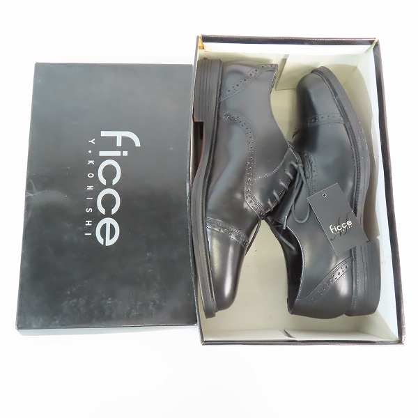 実際に弊社で買取させて頂いたficce/フィッチェ セミブローグ ドレスシューズ/ビジネスシューズ BN5664/27の画像 8枚目
