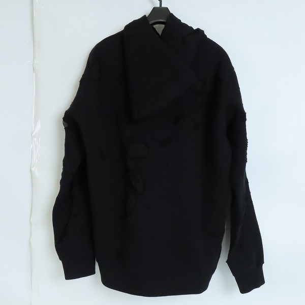 実際に弊社で買取させて頂いた【JPタグ】GIVENCHY/ジバンシイ 18SS Destroyed hoodie ロゴプリントデストロイクラッシュパーカー BM703A3Y0S/Lの画像 1枚目
