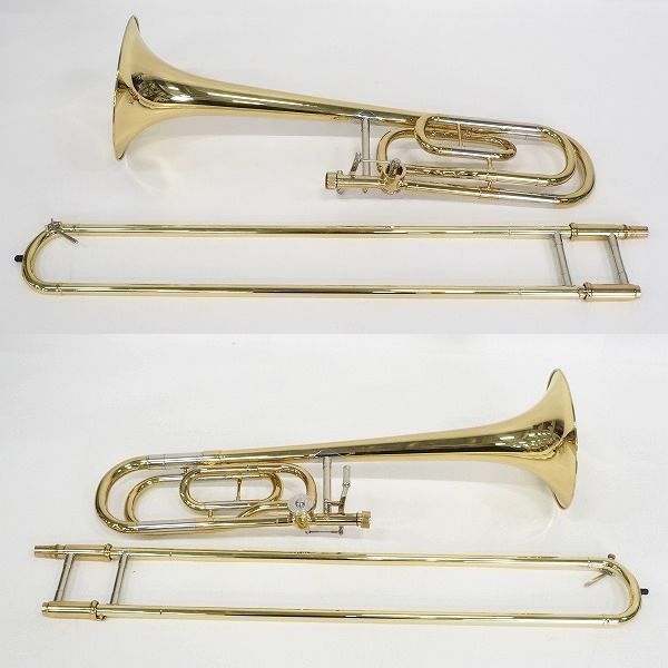 実際に弊社で買取させて頂いた★PLAYTECH/プレイテック テナーバストロンボーン ゴールド ハードケース付の画像 1枚目