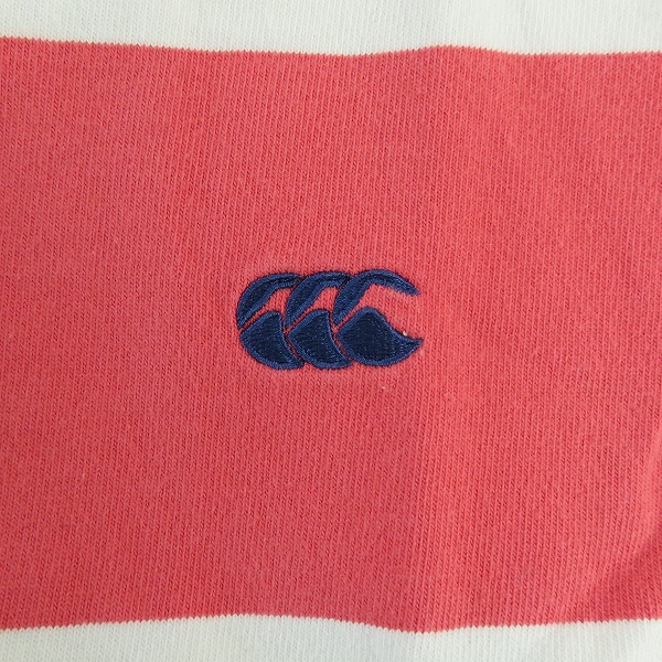 実際に弊社で買取させて頂いた【未使用】CANTERBURY/カンタベリー ボーダー ロゴ刺繍 ポロシャツ RA34014/Mの画像 5枚目