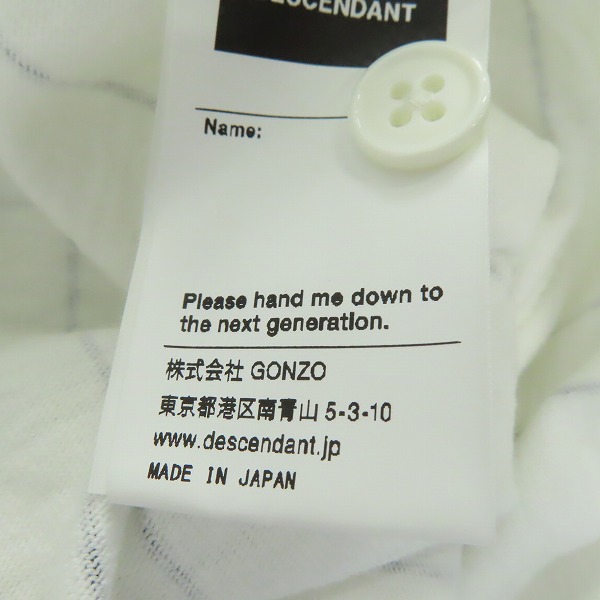 実際に弊社で買取させて頂いたDESCENDANT/ディセンダント ベースボールシャツ 3の画像 3枚目