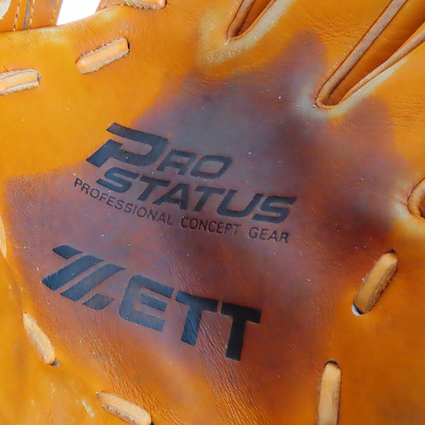 実際に弊社で買取させて頂いたZETT/ゼット 外野手用 軟式グローブ/クラブ プロステータス/BRGA30817の画像 3枚目