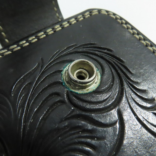 実際に弊社で買取させて頂いたFUNNY/ファニー レザーロングウォレット 長財布 ブラック の画像 7枚目