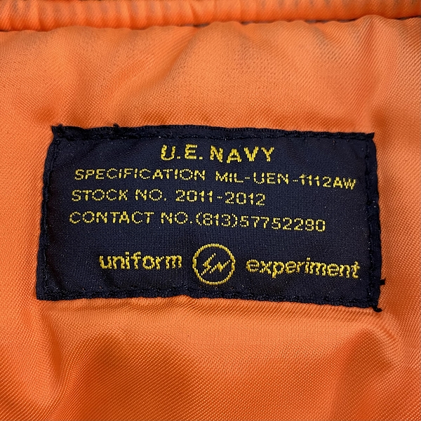 実際に弊社で買取させて頂いたuniform experiment/ユニフォームエクスペリメント US NAVY ミリタリーZIPベスト/UE-112122/2の画像 3枚目