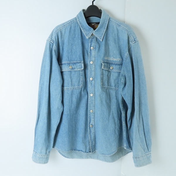 実際に弊社で買取させて頂いたHARLEY DAVIDSON/ハーレーダビッドソン デニムウエスタンシャツ 両面刺繍 XL
