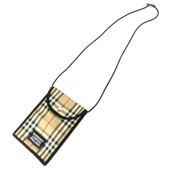 実際に弊社で買取させて頂いたBURBERRY/バーバリー ノバチェック ポーチ ポシェット ショルダーバッグ キャンバスの画像 2枚目