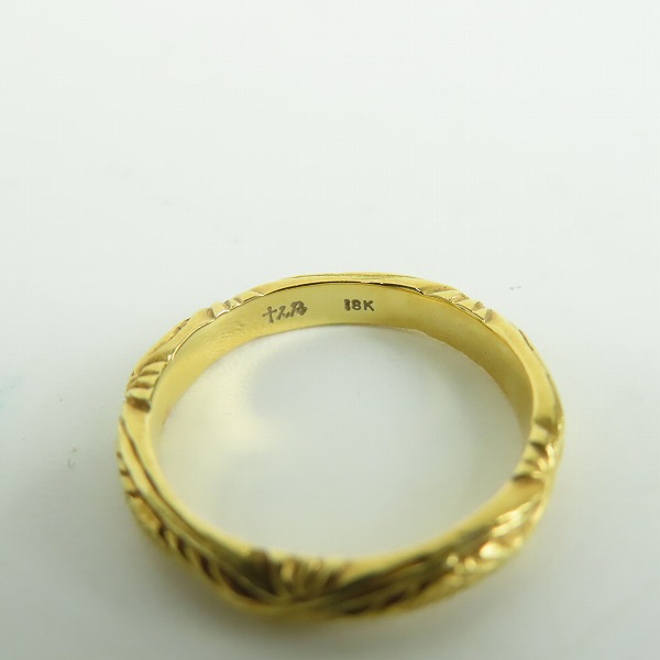 実際に弊社で買取させて頂いた【ギャラ付き】Loree Rodkin/ローリーロドキン Engraved Band w/etched Cross 18Kイエローゴールド リング US4/7号の画像 6枚目