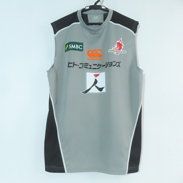 実際に弊社で買取させて頂いたCANTERBURY/カンタベリー SUNWOLVES/サンウルブズ タンクトップ/R39006SR/3L