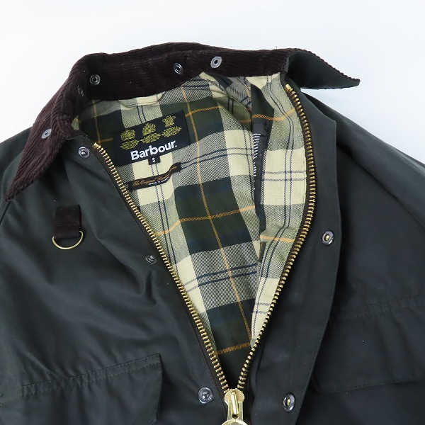 実際に弊社で買取させて頂いたBARBOUR/バブアー SPEY JACKET スペイ オイルドジャケット MWX1212SG51 Sの画像 6枚目