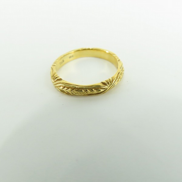 実際に弊社で買取させて頂いた【ギャラ付き】Loree Rodkin/ローリーロドキン Engraved Band w/etched Cross 18Kイエローゴールド リング US4/7号の画像 2枚目