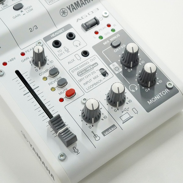 実際に弊社で買取させて頂いたYAMAHA/ヤマハ AG03 MK2 ライブストリーミングミキサー 簡易動作確認済みの画像 3枚目