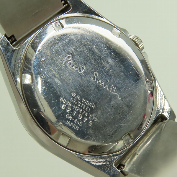 実際に弊社で買取させて頂いたPaul Smith/ポールスミス メタルバンド クオーツ腕時計 6038-H24741 TA【動作未確認】の画像 4枚目