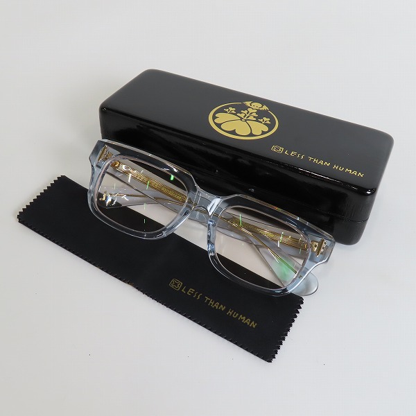 実際に弊社で買取させて頂いたless than human/レス ザン ヒューマン 日本製 大正ロマン セルフレーム/クリアフレーム 眼鏡/メガネ/アイウェア 3838ケ n4 の画像 8枚目