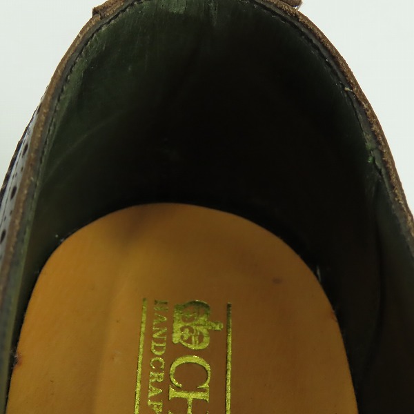 実際に弊社で買取させて頂いたJOSEPH CHEANEY/ジョセフチーニー セミブローグ ドレスシューズ/9の画像 6枚目