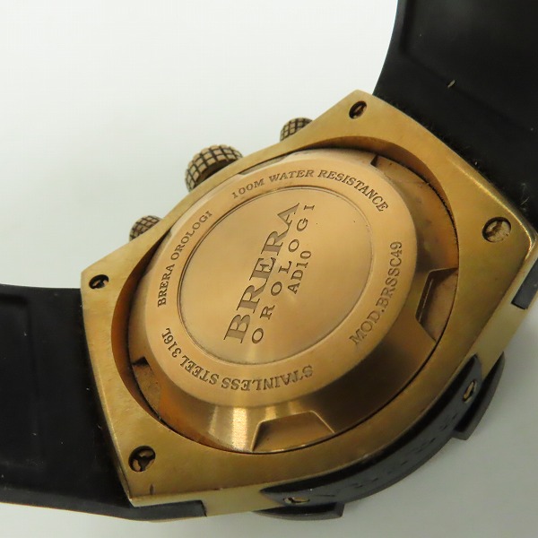 実際に弊社で買取させて頂いた【ジャンク/動作未確認】BRERA OROLOGI/ブレラ オロロジ スーパースポルティーボ クロノグラフ 腕時計 BRSSC49の画像 3枚目