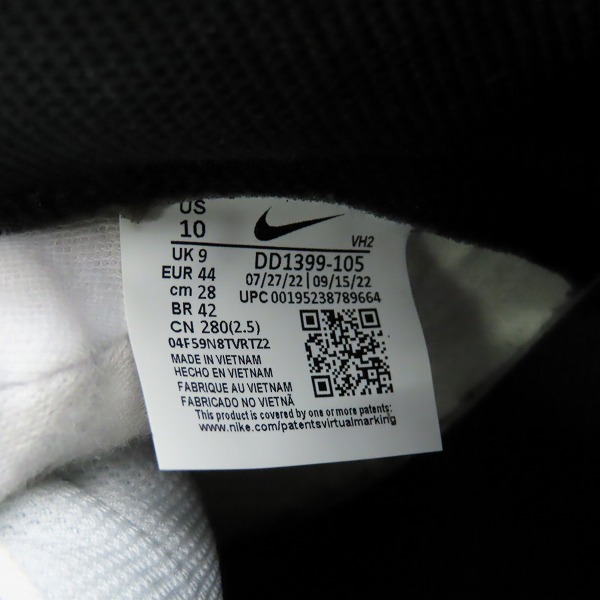 実際に弊社で買取させて頂いたNIKE/ナイキ DUNK HI RETRO Championship White/ダンク ハイ レトロ チャンピオンシップ ホワイト DD1399-105/28.0の画像 5枚目