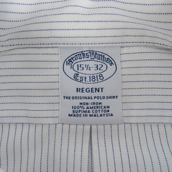 実際に弊社で買取させて頂いた【未使用】Brooks Brothers/ブルックスブラザーズ  REGENT ストライプ カッターシャツ/15.5-32の画像 2枚目