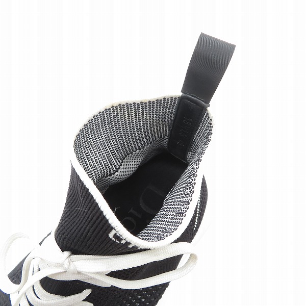 実際に弊社で買取させて頂いたDior Homme/ディオールオム 18AW レースアップソックススニーカー 18HLS/43の画像 4枚目