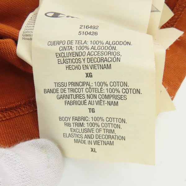 実際に弊社で買取させて頂いたChampion/チャンピオン Tシャツ /XLの画像 3枚目
