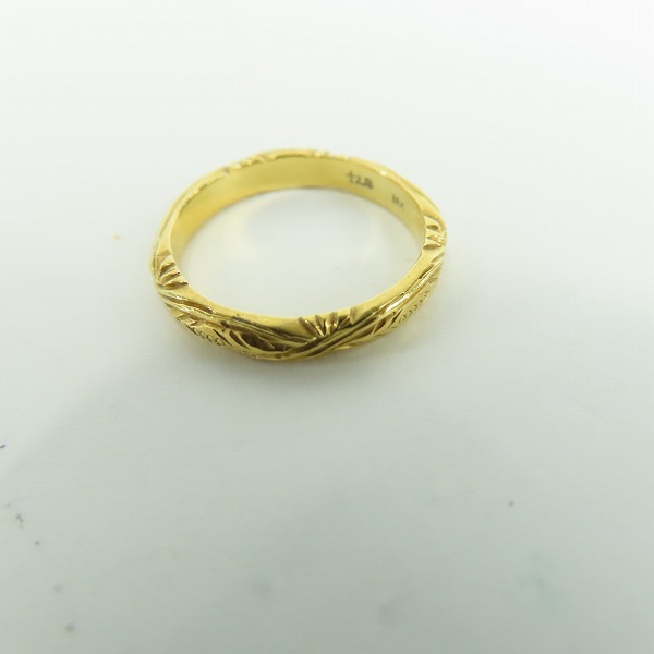 実際に弊社で買取させて頂いた【ギャラ付き】Loree Rodkin/ローリーロドキン Engraved Band w/etched Cross 18Kイエローゴールド リング US4/7号の画像 3枚目