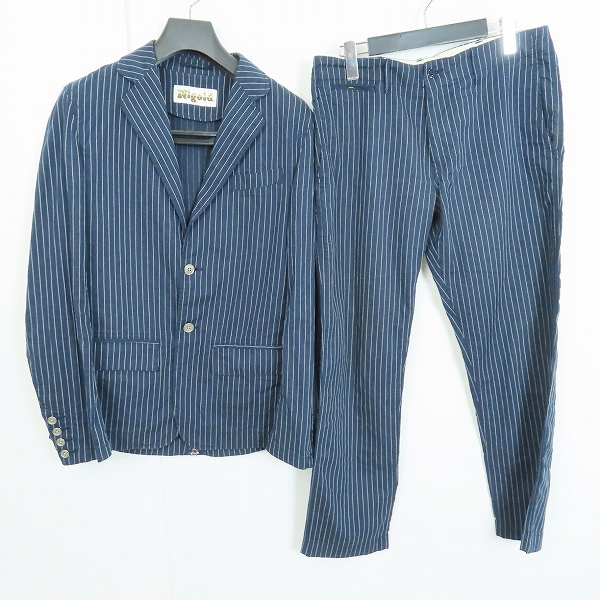 実際に弊社で買取させて頂いたNIGOLD by UNITED ARROWS/ニゴールド ユナイテッドアローズ リネン混ストライプジャケット/パンツ セットアップ/M
