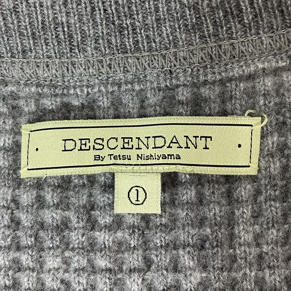 実際に弊社で買取させて頂いたDESCENDANT/ディセンダント クルーネック ニット カシミヤ100％ size1の画像 2枚目