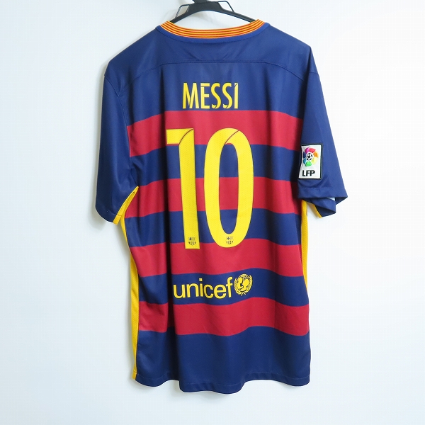 実際に弊社で買取させて頂いたNIKE/ナイキ FCバルセロナ 15/16シーズン レプリカユニフォーム #10 メッシ Lの画像 1枚目