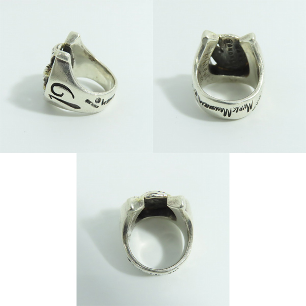 実際に弊社で買取させて頂いた【ギャラ付】BWL×MARK MAHONY/ビルウォールレザー×マークマホーニー ゴールドサダー ホースシューリング/16.5-17号の画像 3枚目